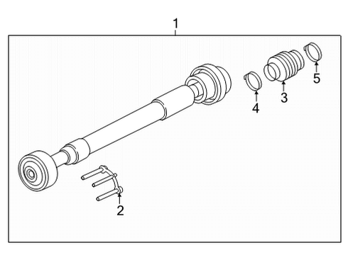 2021 Ford F-150 Drive Shaft - Front Diagram