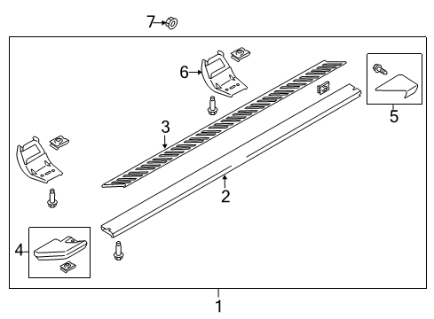 2017 Ford F-350 Super Duty Running Board Diagram 6 - Thumbnail