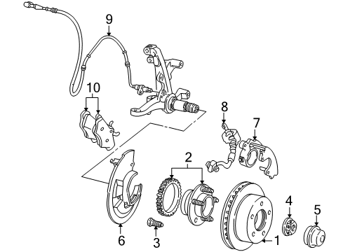 2011 Ford Crown Victoria Brake Components, Brakes Diagram 1 - Thumbnail