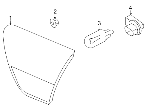 2010 Mercury Milan Lamp Assy - Rear, Stop And Flasher Diagram for 9N7Z-13404-B