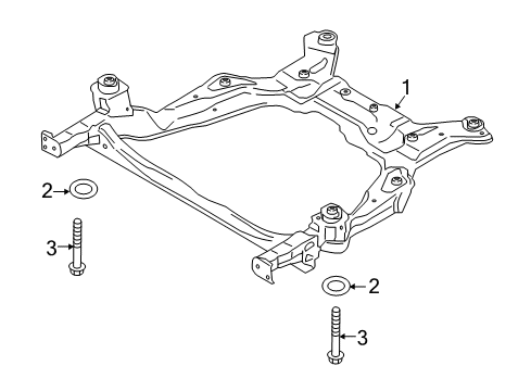 2017 Lincoln MKX Suspension Mounting - Front Diagram