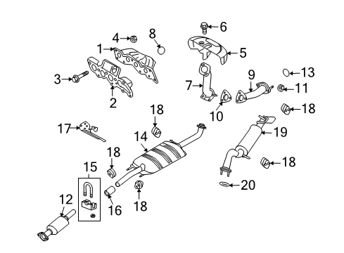 2009 Mercury Mariner Connector - Pipe Diagram for 9L8Z-5K256-B