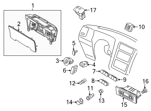 2013 Lincoln Navigator Cluster & Switches Diagram