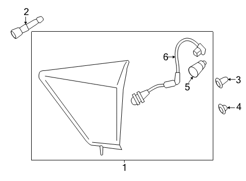 2019 Ford Escape LAMP ASY - REAR, STOP AND FLAS Diagram for GJ5Z-13405-K