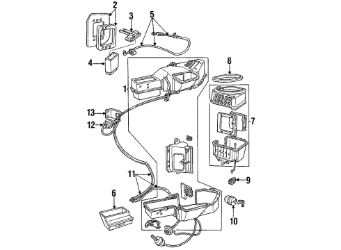 1988 Lincoln Town Car Switch Assembly Diagram for E4VY-19986-A