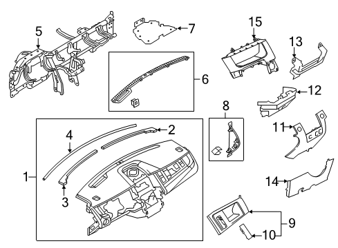 2017 Ford Special Service Police Sedan Cover Assembly Diagram for HG1Z-5404459-CA