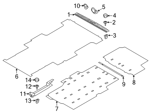 2022 Ford Transit-150 Trim Assembly - Back Panel Diagram for CK4Z-6145522-CB