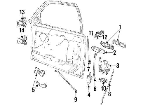 1992 Mercury Grand Marquis Front Door Diagram