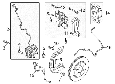 2020 Ford F-150 Front Brakes Diagram 3 - Thumbnail