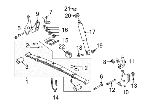 2014 Ford E-150 Rear Suspension Diagram 1 - Thumbnail