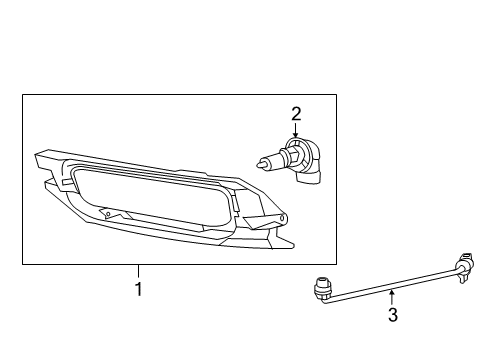 2009 Mercury Grand Marquis Lamp Assembly - Fog - Front Diagram for 8W3Z-15200-A