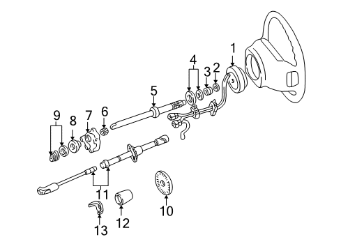 1999 Ford Expedition Shaft & Internal Components Diagram