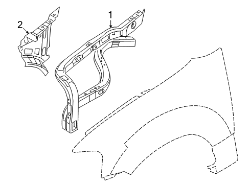 2012 Lincoln Navigator Structural Components & Rails Diagram