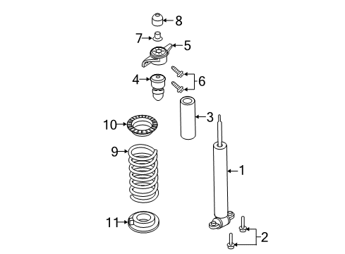 2018 Ford Fusion Shocks & Components - Rear Diagram 1 - Thumbnail