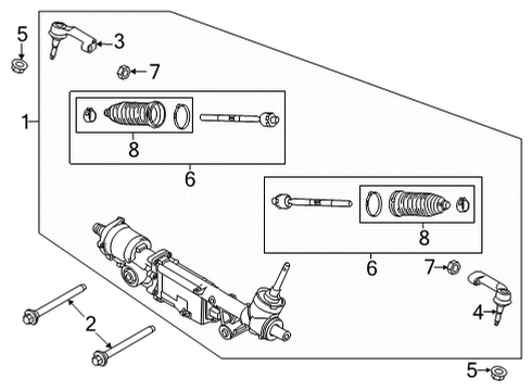 2023 Ford F-150 GEAR - RACK AND PINION STEERIN Diagram for ML3Z-3504-J