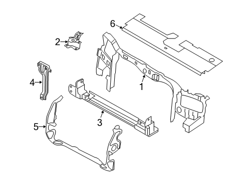 2009 Ford Escape Radiator Support Diagram 2 - Thumbnail