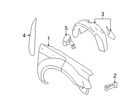 2007 Ford Five Hundred Fender & Components Diagram