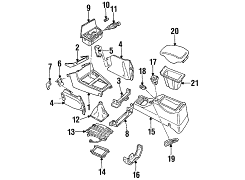 1994 Mercury Capri Center Console Diagram