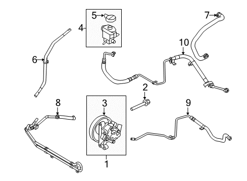 2012 Ford Edge Pump Assy - Power Steering Diagram for CT4Z-3A696-A