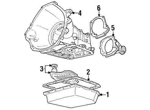 1992 Mercury Grand Marquis Transmission Case Assembly Diagram for F7AZ-7005-A