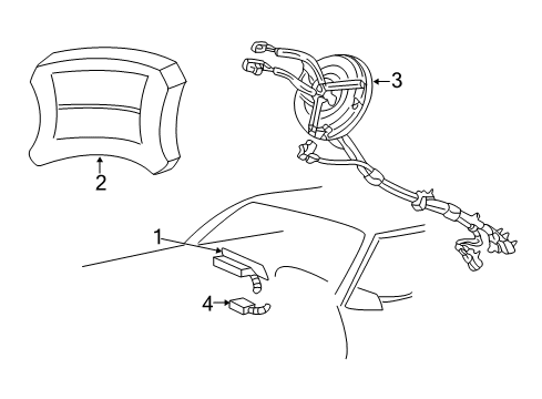 2000 Ford Mustang Air Bag Components Diagram