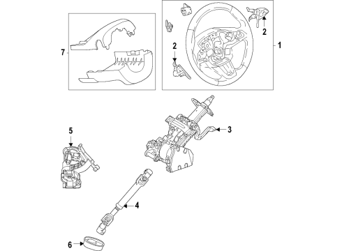 2023 Ford Bronco Sport Steering Column & Wheel, Steering Gear & Linkage Diagram 1 - Thumbnail