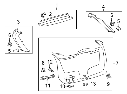 2018 Ford Edge Interior Trim - Lift Gate Diagram