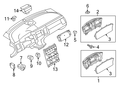 2015 Ford Flex Cluster & Switches Diagram