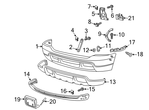 2003 Ford F-350 Super Duty Bracket - License Plate Diagram for 2C3Z-17A385-AA