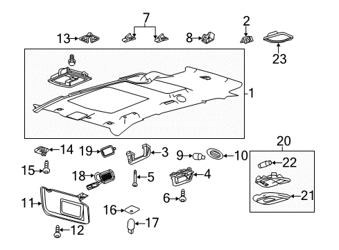 2010 Lincoln MKT Bulb Diagram for F58Z-13466-A