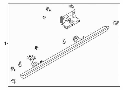 2022 Ford Bronco Running Board Diagram 1 - Thumbnail