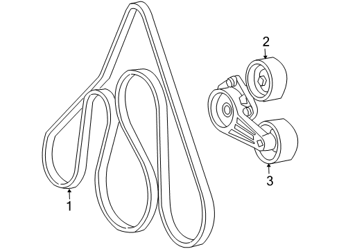 1997 Ford F-150 Belts & Pulleys, Maintenance Diagram 3 - Thumbnail