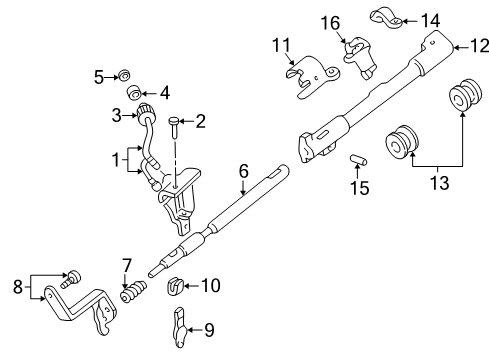 2005 Ford Explorer Sport Trac Lever - Transmission Gear Shift Diagram for 5L2Z-7210-AA