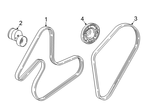 2005 Mercury Sable V-Belt Diagram for 2F1Z-8620-AA