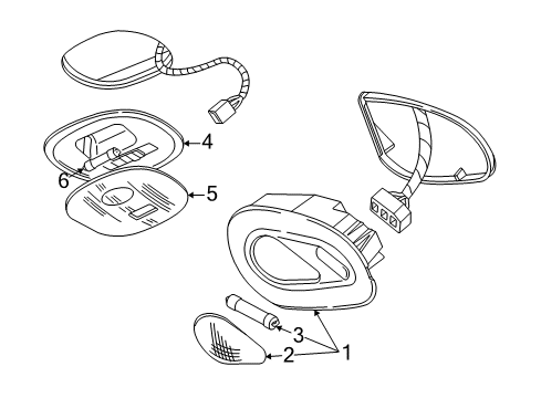 2001 Ford Expedition Lamp Assembly - Interior Diagram for F85Z-13A701-AAE