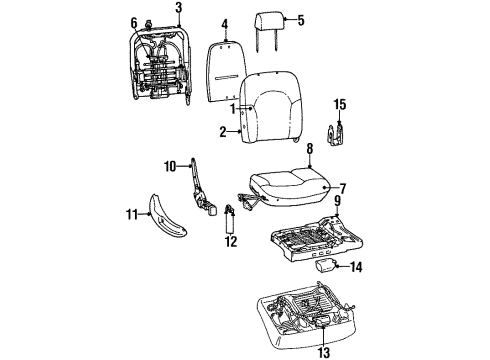 1999 Lincoln Continental Pad Diagram for XF3Z54632A22AA