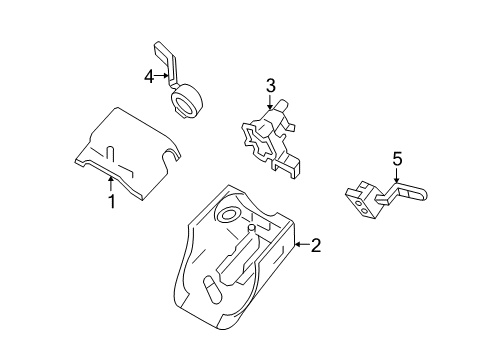 2005 Ford Freestyle Shroud Assembly - Steering Column Diagram for 5F9Z-3530-ZAA