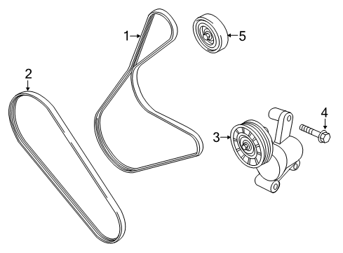 2013 Lincoln MKZ Belts & Pulleys, Cooling Diagram 1 - Thumbnail