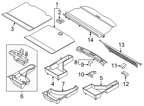 2017 Lincoln MKX Interior Trim - Rear Body Diagram