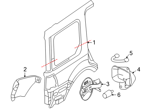 2012 Lincoln Navigator Quarter Panel & Components Diagram 2 - Thumbnail