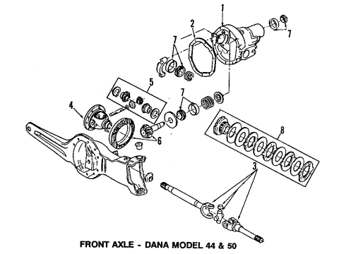 1997 Ford F-250 Front Axle Shafts & Differential Diagram 2 - Thumbnail