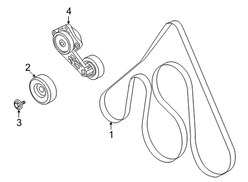 2015 Ford E-350 Super Duty Belts & Pulleys, Cooling Diagram 1 - Thumbnail