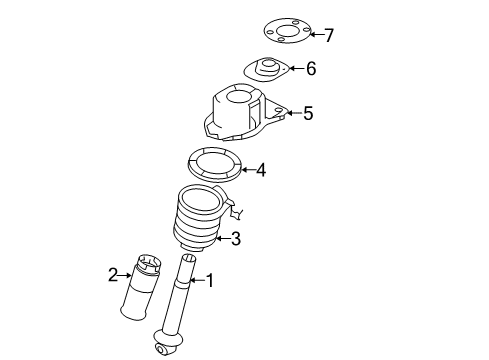 2007 Ford Five Hundred Struts & Components - Rear Diagram