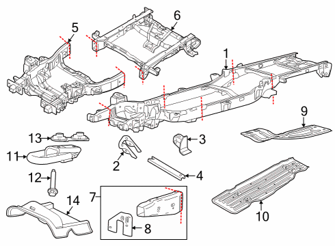 2020 Ford F-150 Frame Assembly Diagram for HL3Z-5019-A