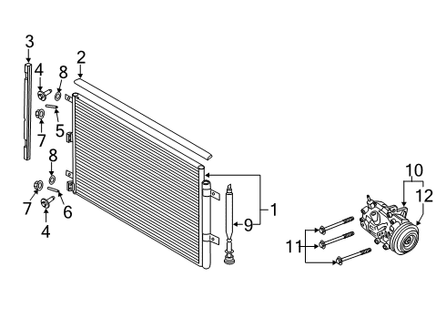 2022 Ford Expedition A/C Condenser Diagram