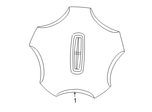 2003 Lincoln Aviator Wheel Cover Diagram for 2C5Z-1130-BC