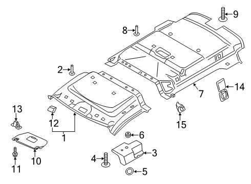 2020 Ford Transit Connect Interior Trim - Roof Diagram 6 - Thumbnail