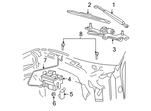 2005 Ford F-150 Wiper & Washer Components Diagram