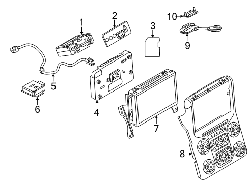 2015 Ford F-350 Super Duty Navigation System Components Diagram