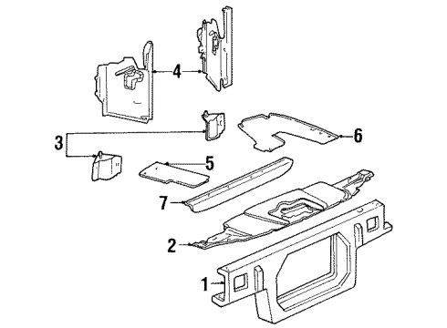 1998 Lincoln Town Car Deflector Diagram for F8VZ-8311-AA